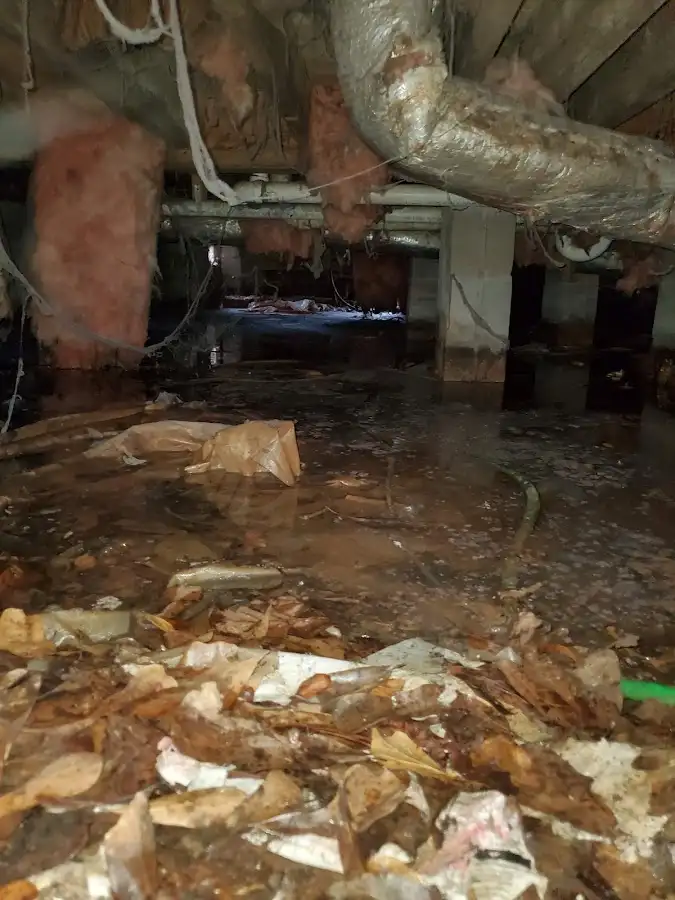 Crawl space flood assessment for Commercial Water Damage Restoration in Schroeppel